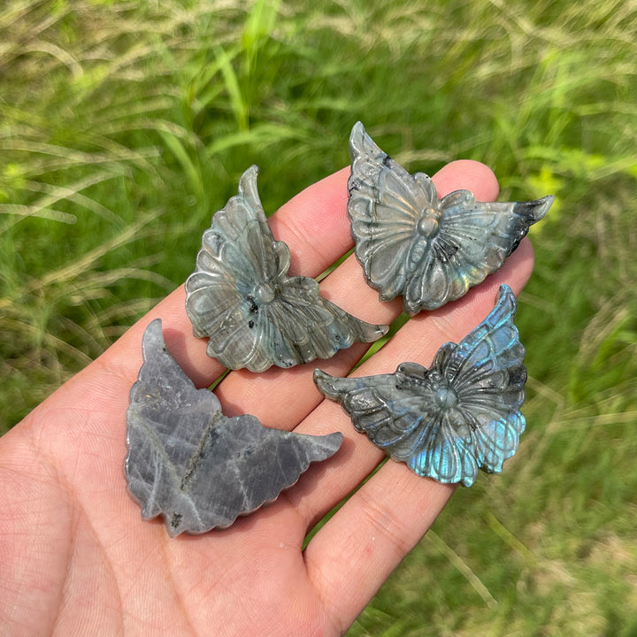Natural Crystal Carving Labradorite Butterfly