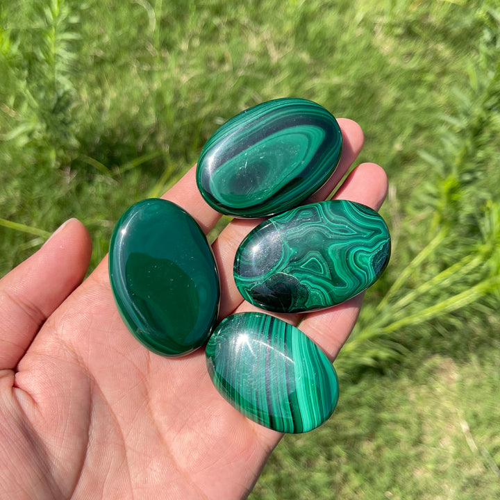 Natural Crystal Stunning Malachite Palmstone