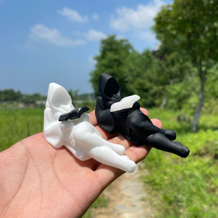 Natural Crystal Reading Ghost Lady Carving