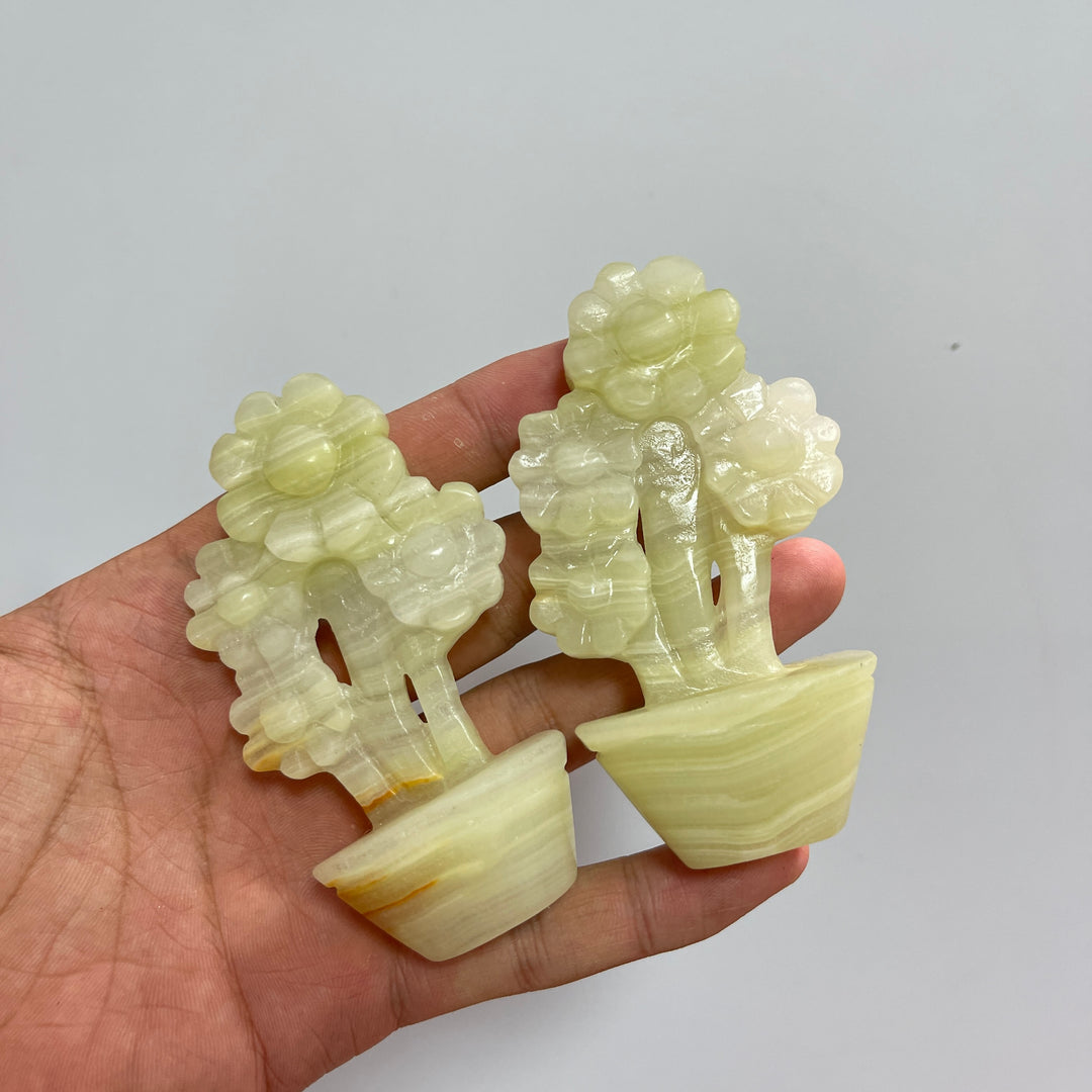Natural Crystal Afghanistan Jade Sunflower Carving