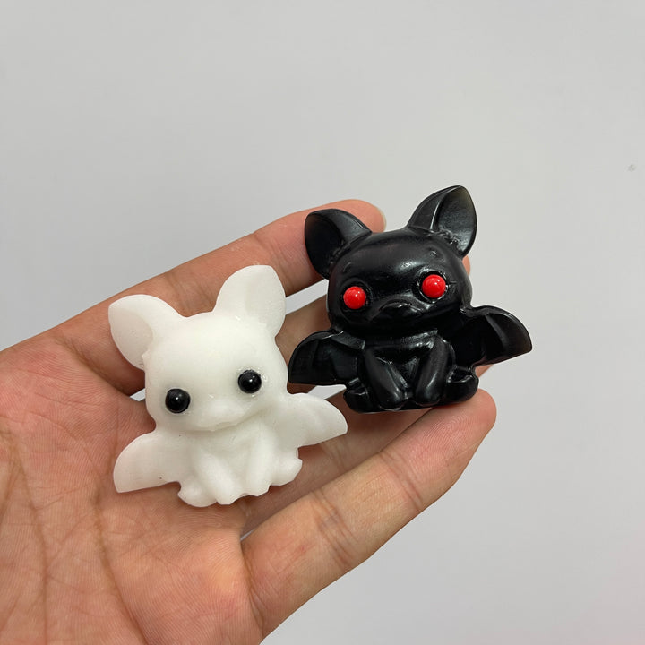 Natural Cute Cartoon Bat Crystal Carving