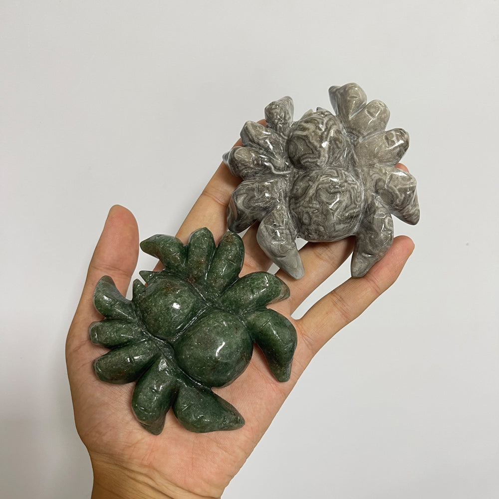 Natural Crystal Chubby Spider Carving