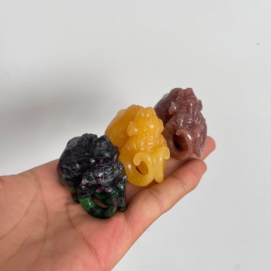 Natural Crystal Auspicious Mammoth Carving