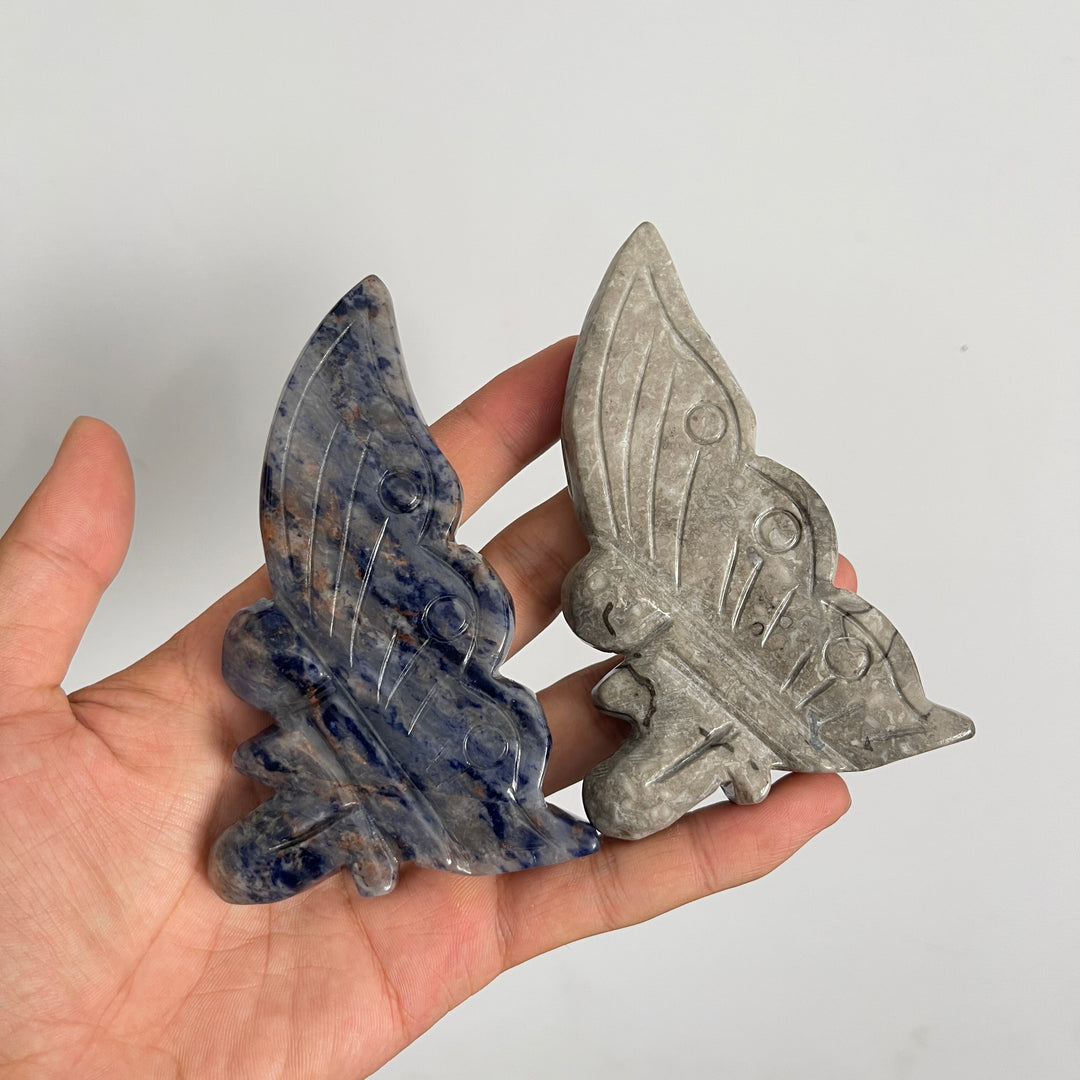 Natural Crystal Fairy Butterfly Carving