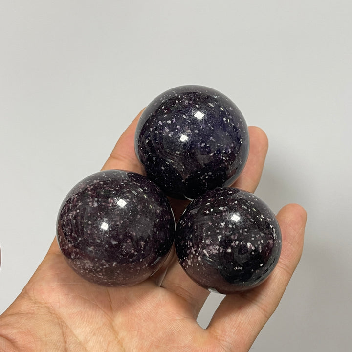 Natural Crystal Round Lepidolite Sphere
