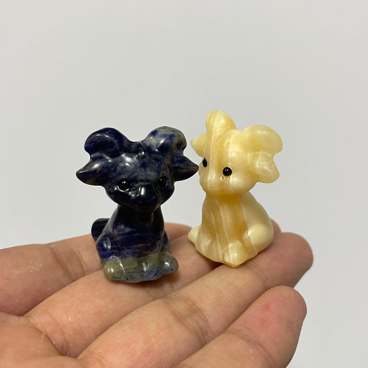 Natural Crystal Sitting Goat Carving