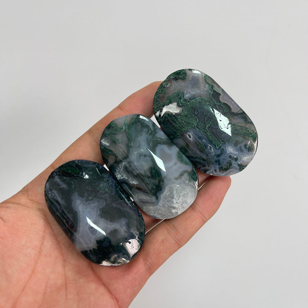 Natural Moss Agate Exquisite Crystal Palmstone