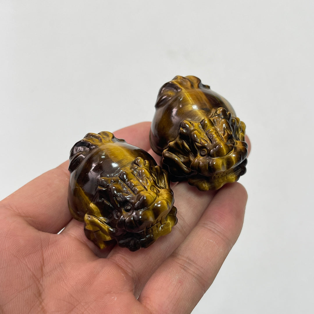 Natural Crystal Tiger Eye Dragon Turtle Carving
