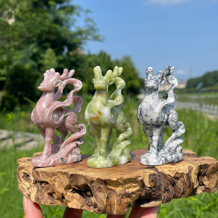 Natural Crystal Divine Deer Carving