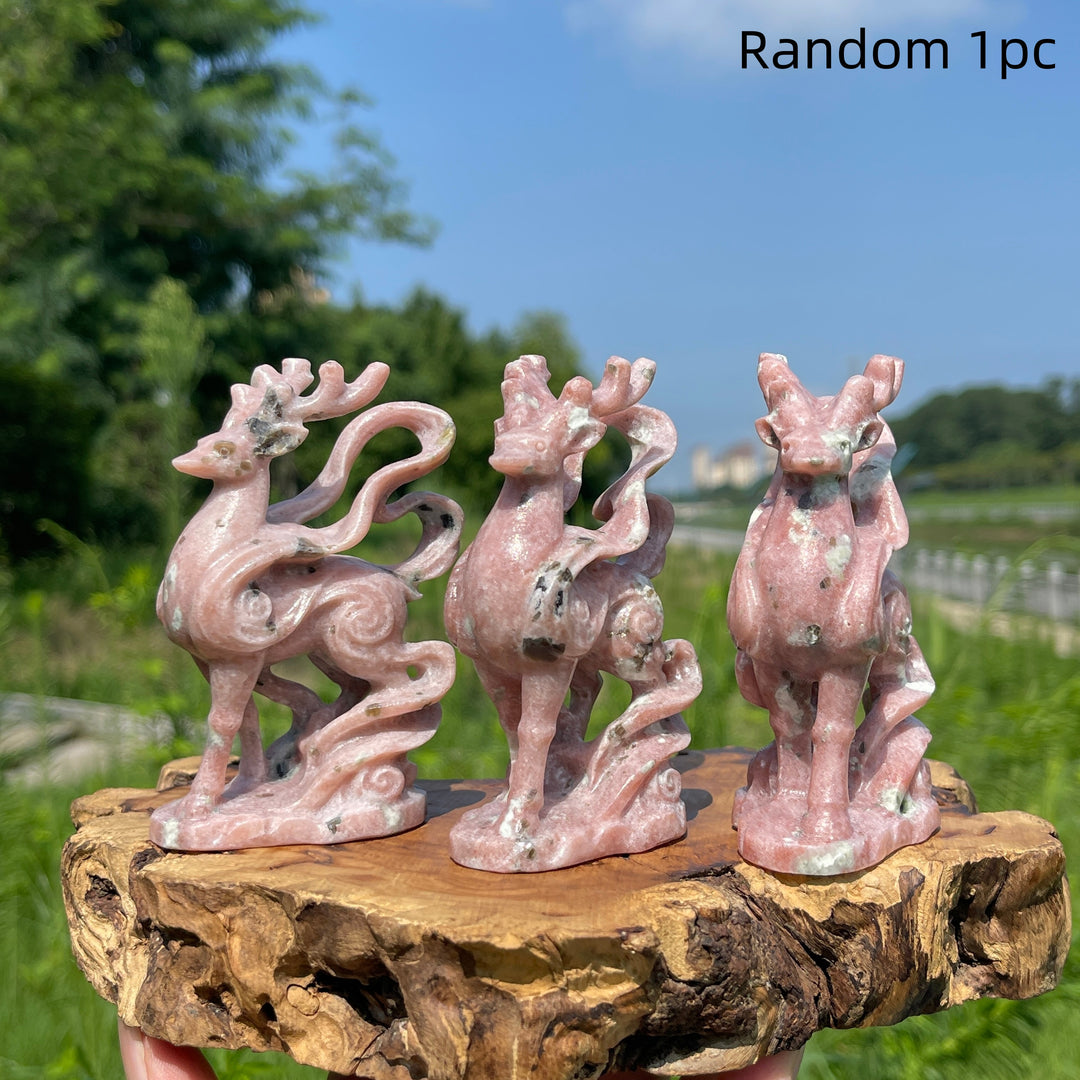 Natural Crystal Divine Deer Carving