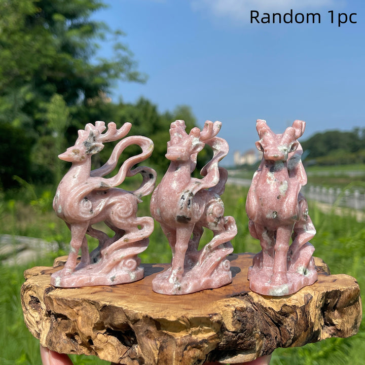 Natural Crystal Divine Deer Carving
