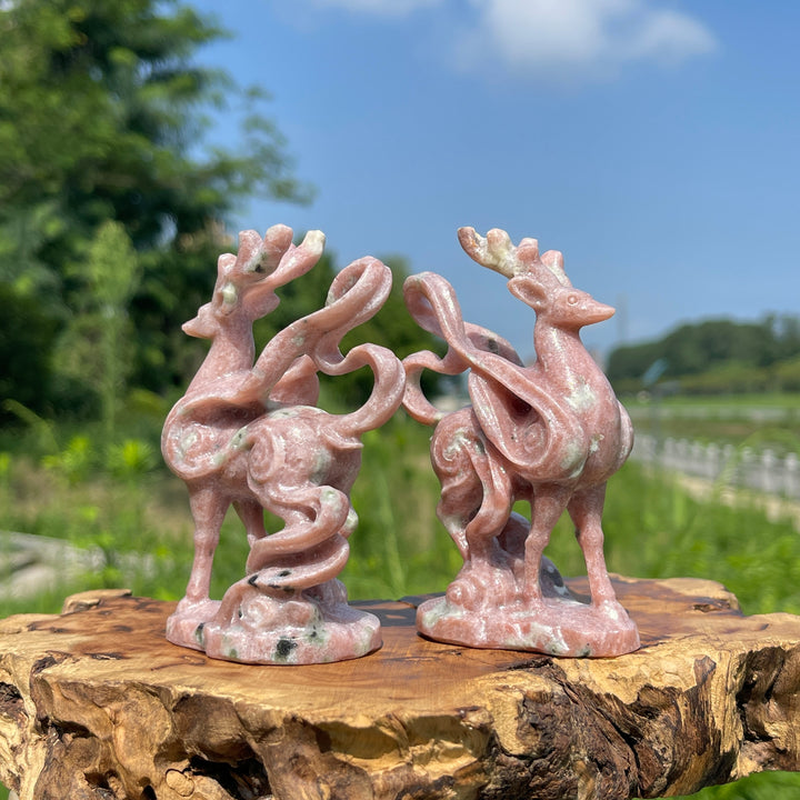 Natural Crystal Divine Deer Carving