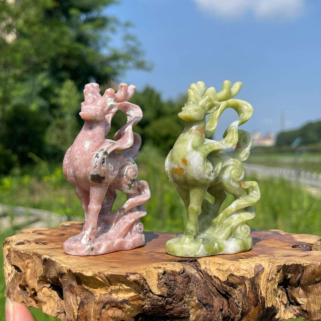 Natural Crystal Divine Deer Carving