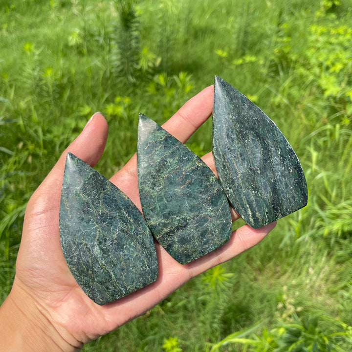 Natural Crystal Fuchsite In Quartz Teardrop