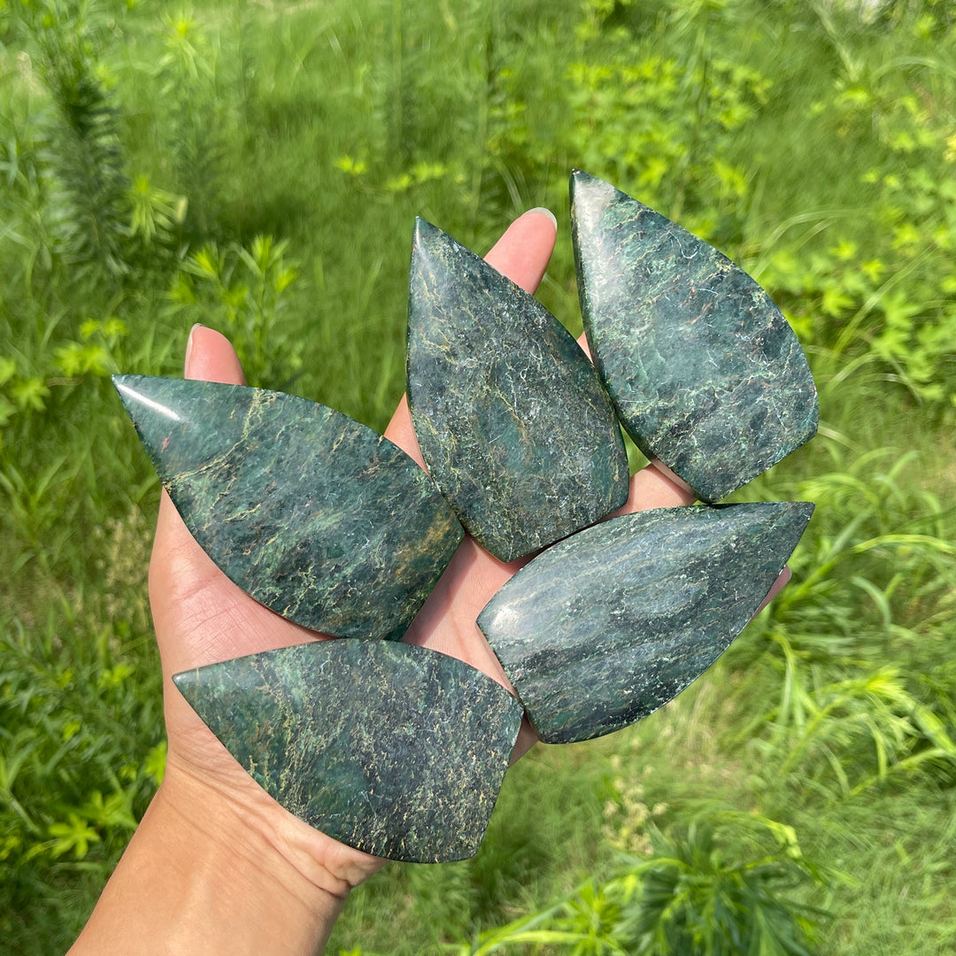 Natural Crystal Fuchsite In Quartz Teardrop