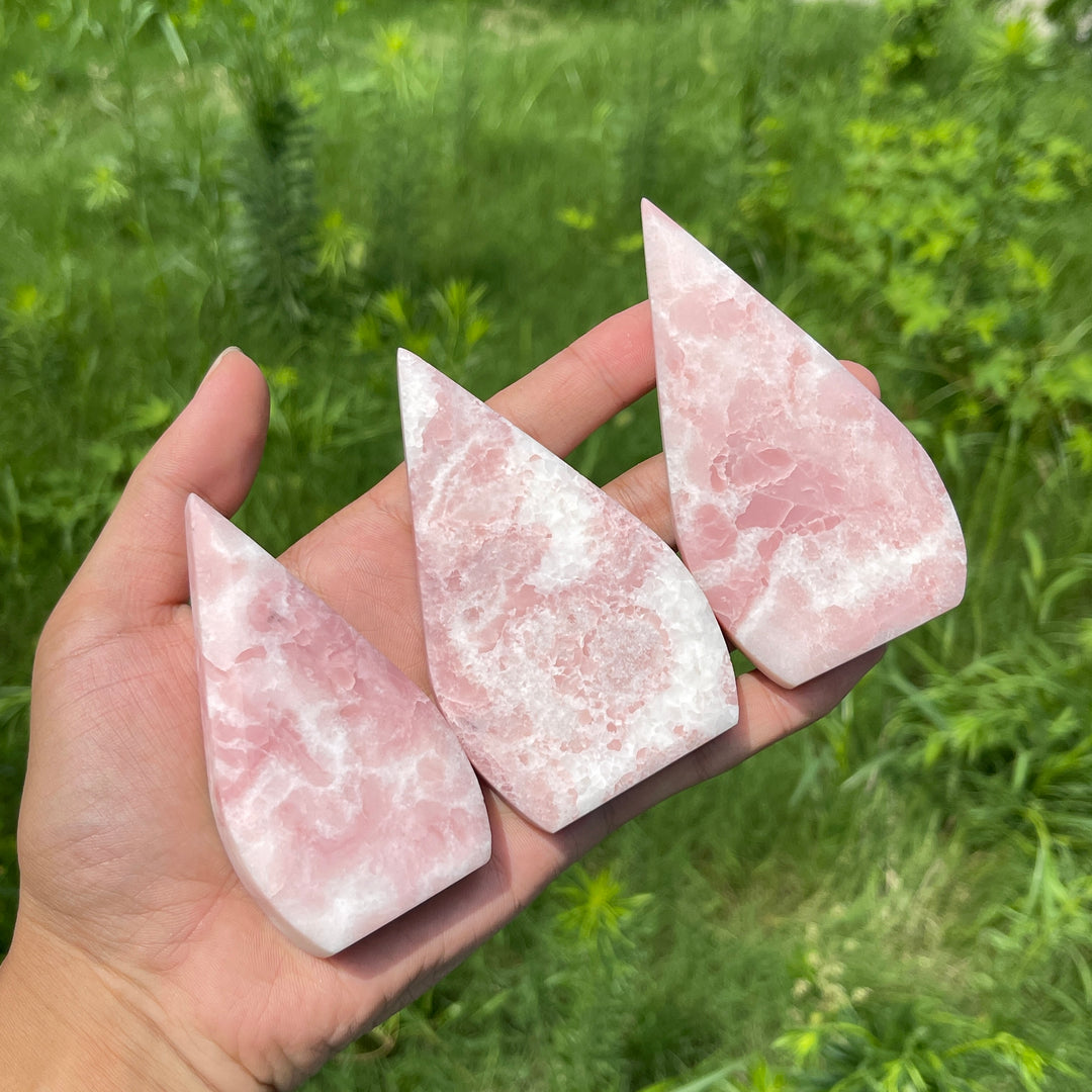 Natural Pink Opal Crystal Teardrop