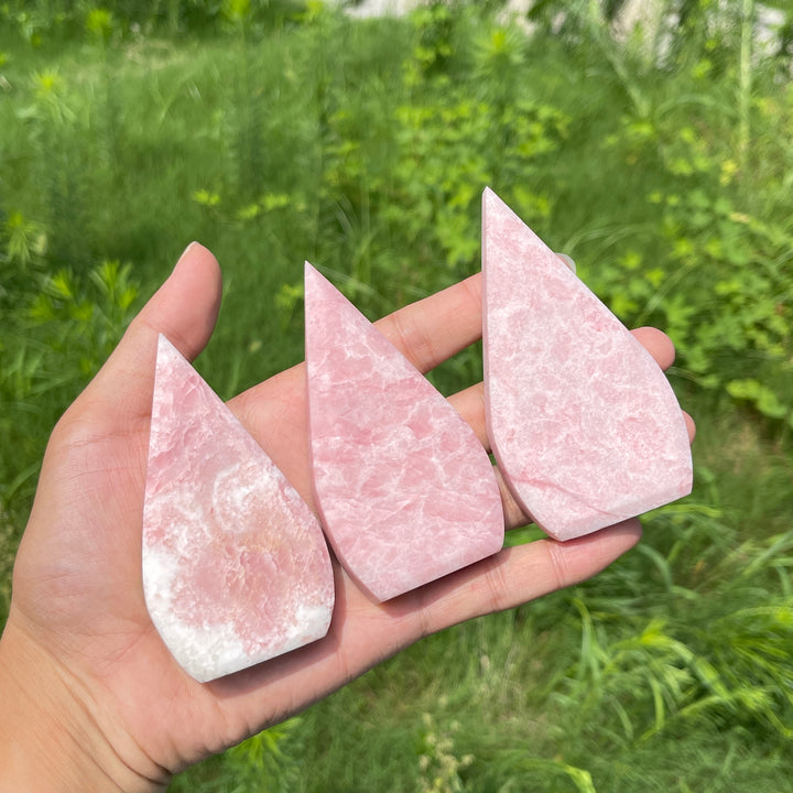 Natural Pink Opal Crystal Teardrop