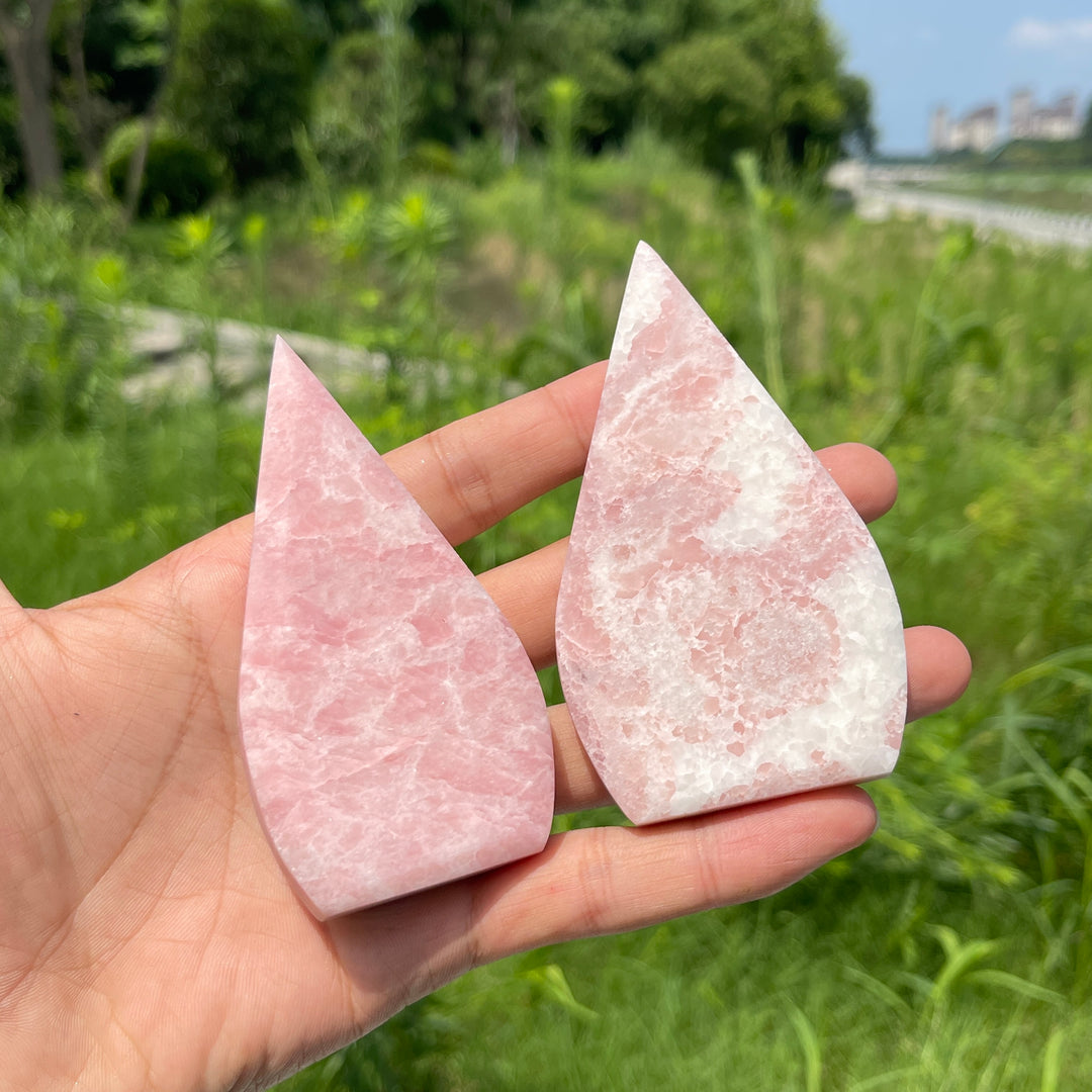 Natural Pink Opal Crystal Teardrop