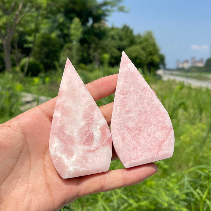 Natural Pink Opal Crystal Teardrop