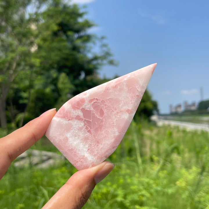 Natural Pink Opal Crystal Teardrop