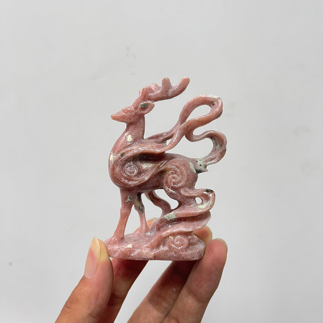Natural Crystal Divine Deer Carving