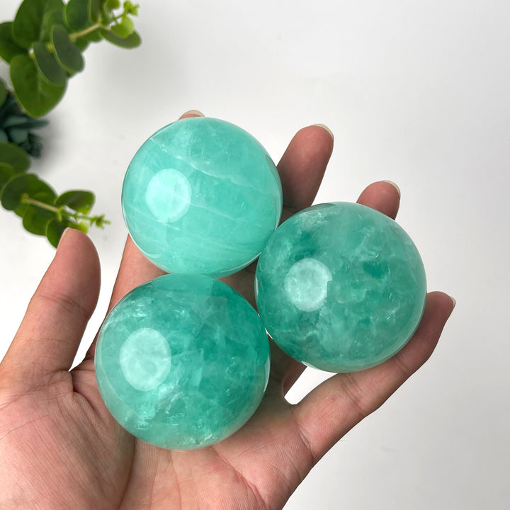 Natural Crystal Green Fluorite Sphere