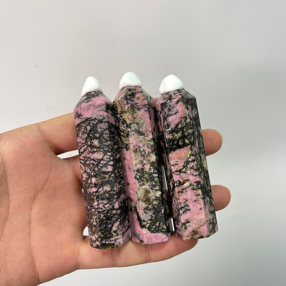 Natural Crystal Rhodonite point