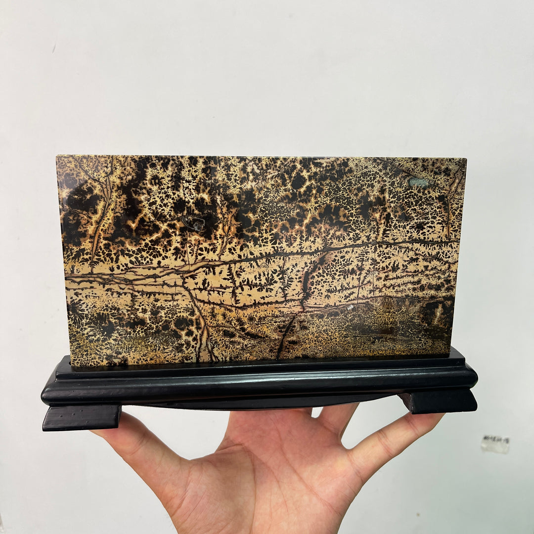 Unique,A Slightly Imperfect Natural Picture Jasper Landscape Ornament