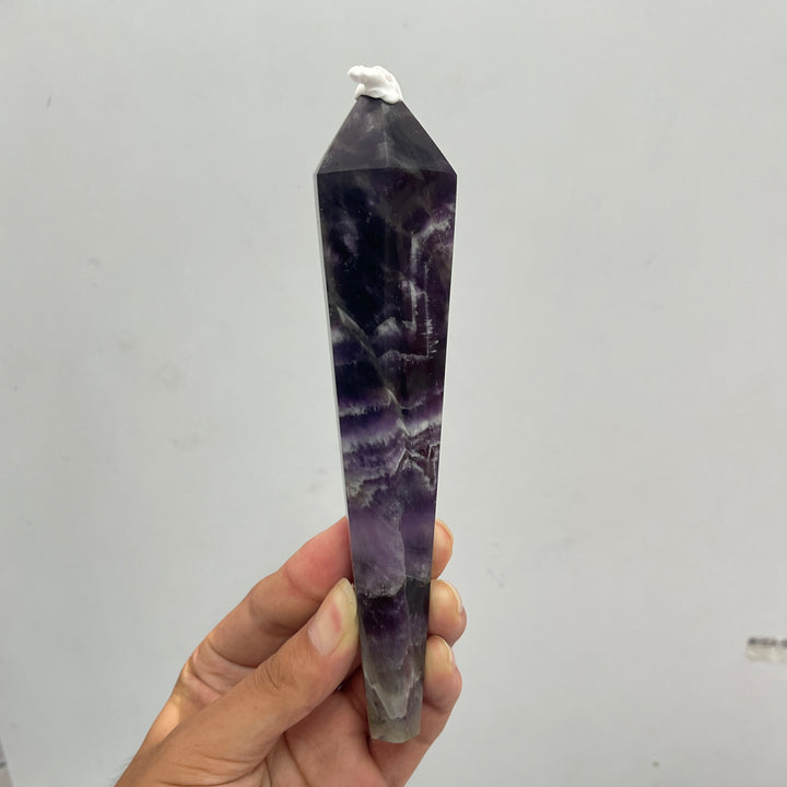 Unique,A Slightly Imperfect Natural Crystal Dream Amethyst Wand