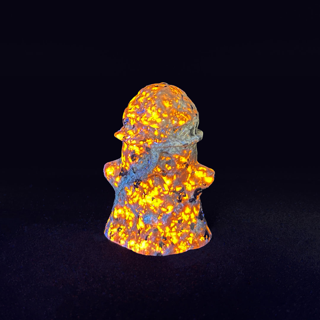 Natural Crystal Cute Pumpkin Ghost Carving