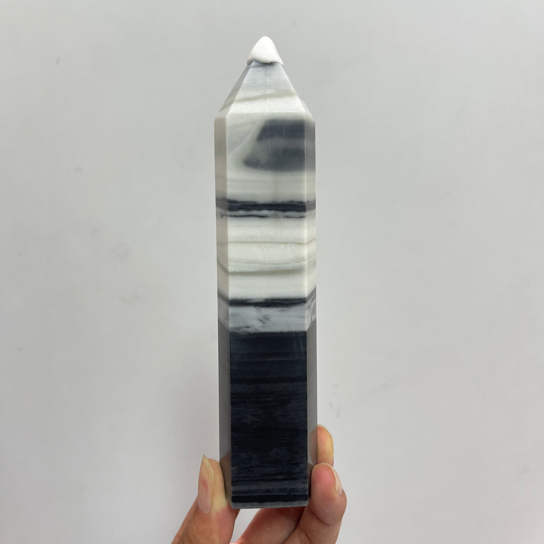Unique,Natural Crystal TaiJi Stone Point