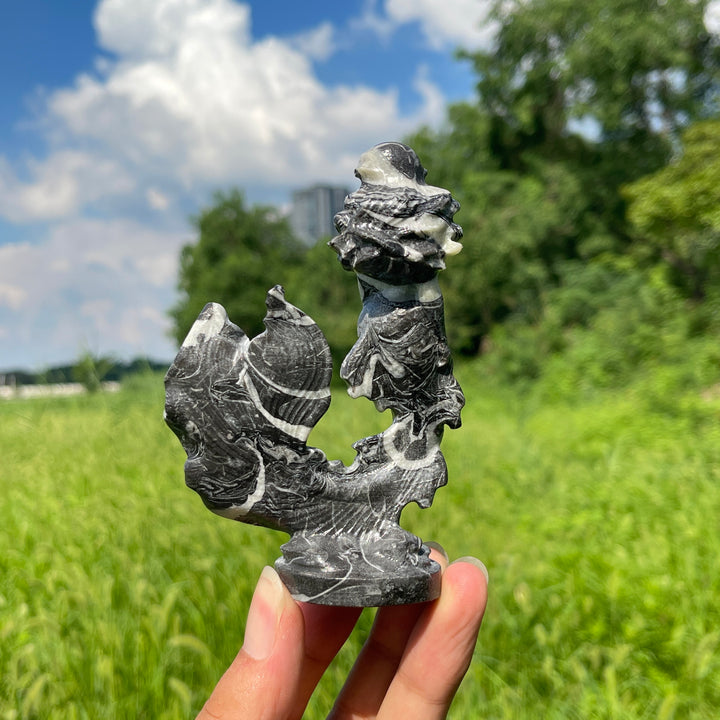 Natural Beautiful Mermaid Crystal Carving