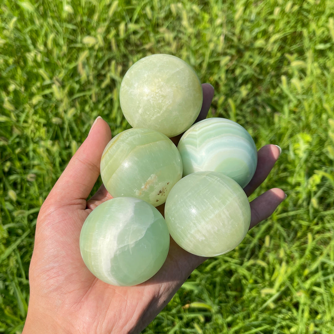 Natural Caribbean Blue Calcite Crystal Sphere