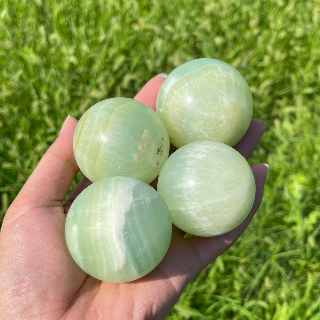 Natural Caribbean Blue Calcite Crystal Sphere