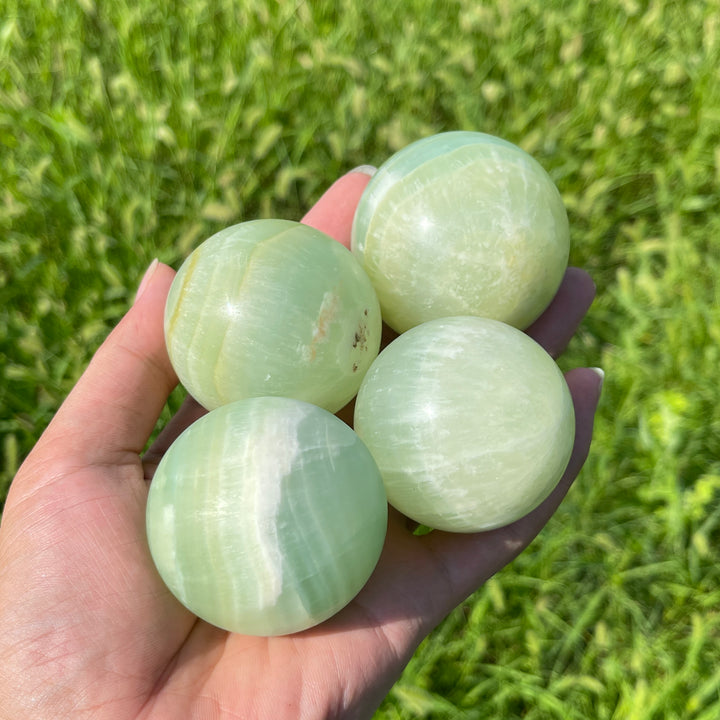 Natural Caribbean Blue Calcite Crystal Sphere