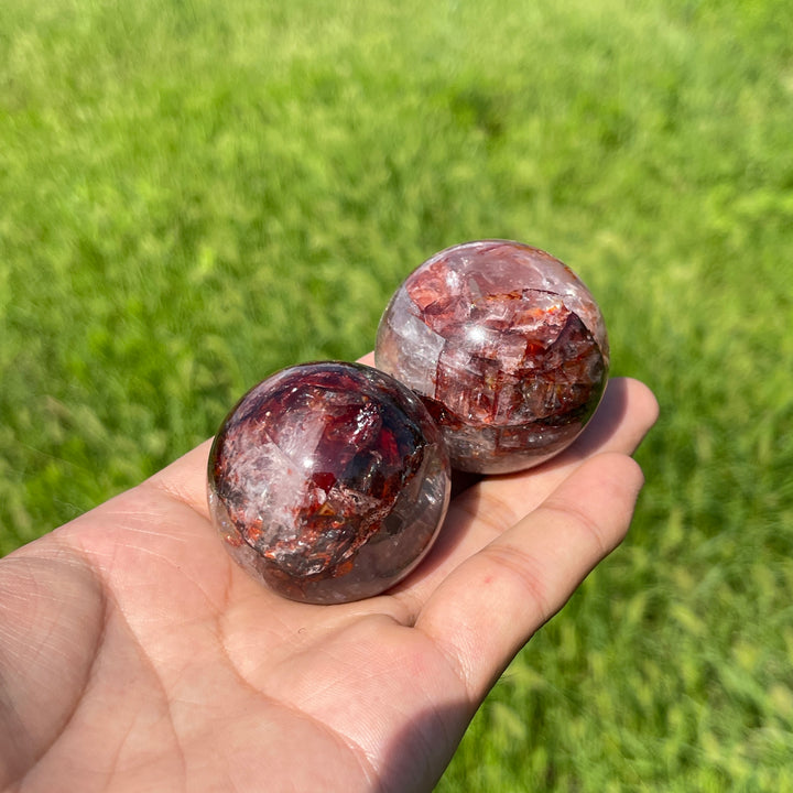 Natural Crystal Stunning Fire Quartz Sphere