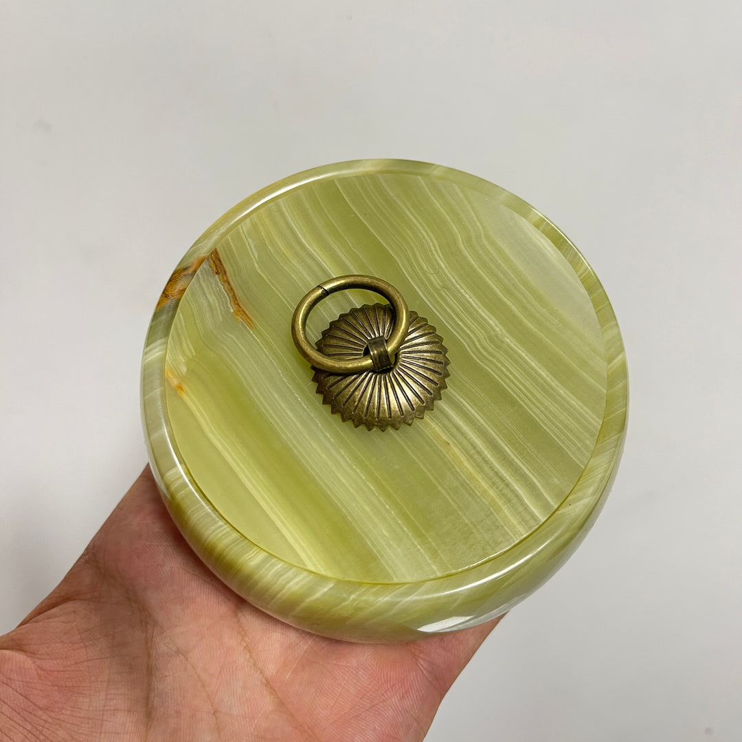 Unique,A Slightly Imperfect Natural Crystal Afghanistan Jade Trinket Box