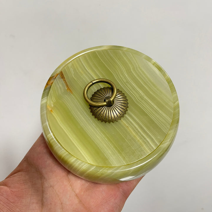 Unique,A Slightly Imperfect Natural Crystal Afghanistan Jade Trinket Box