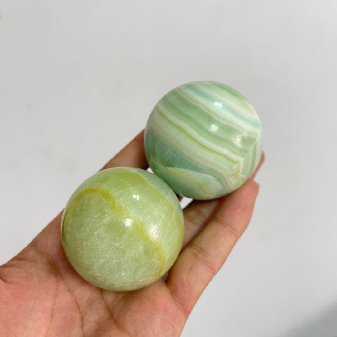 Natural Caribbean Blue Calcite Crystal Sphere