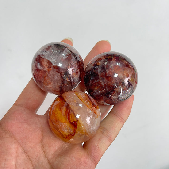 Natural Crystal Stunning Fire Quartz Sphere