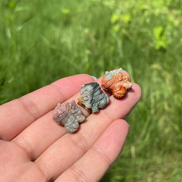 Natural Crystal Alashan Agate Butterfly Fairy Carving