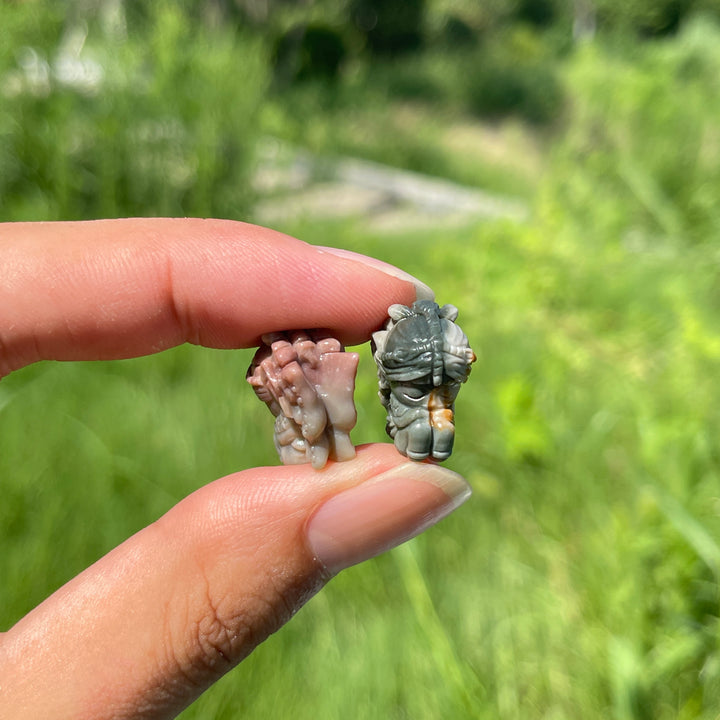 Natural Crystal Alashan Agate Butterfly Fairy Carving