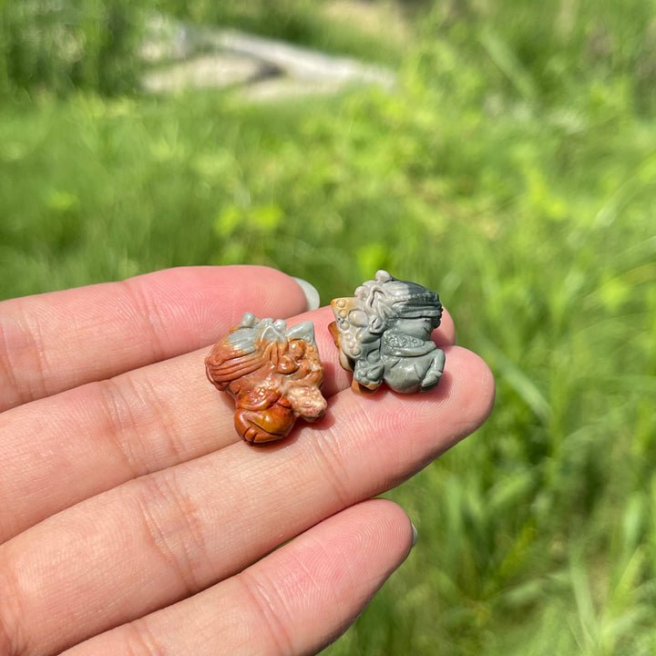 Natural Crystal Alashan Agate Butterfly Fairy Carving