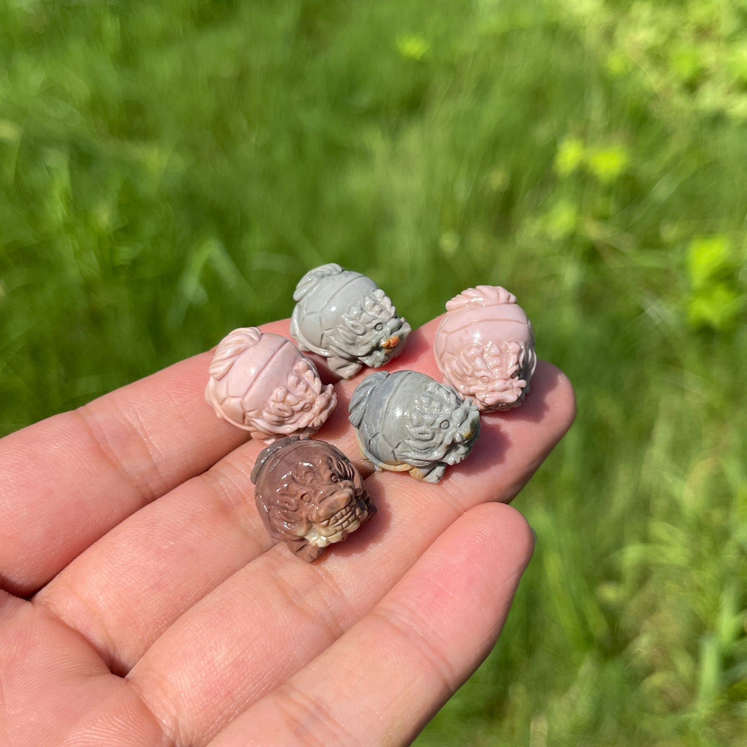 Natural Crystal Mini Alashan Agate Dragon Turtle