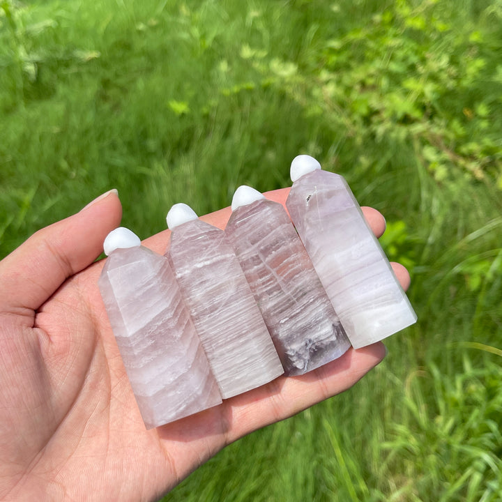 Natural Crystal Silky Fluorite Point