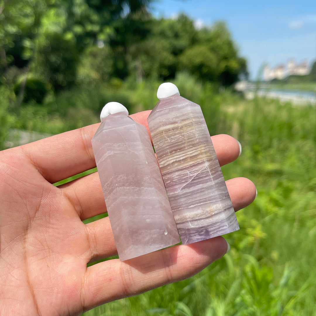 Natural Crystal Silky Fluorite Point