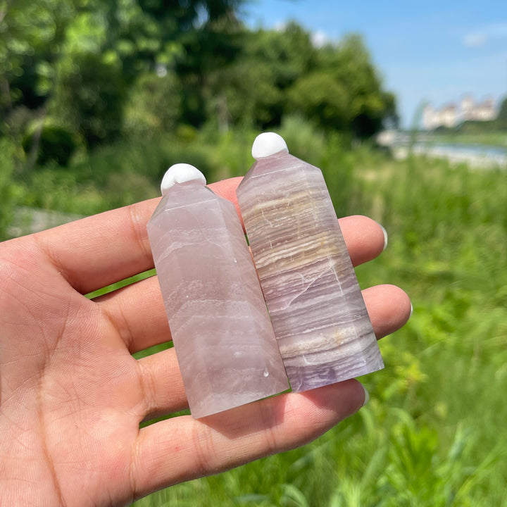 Natural Crystal Silky Fluorite Point