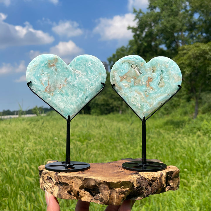 Unique,Natural Crystal Charming Hemimorphite Heart
