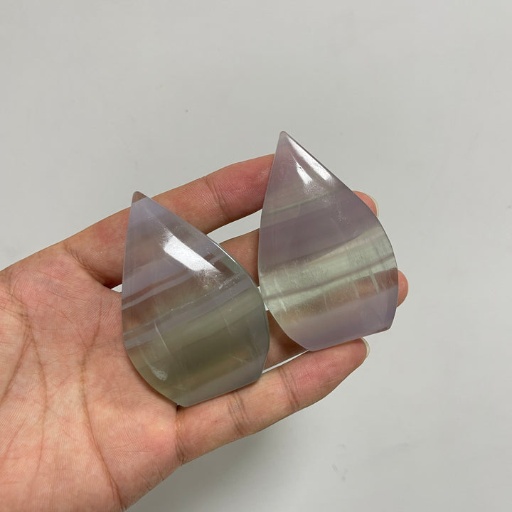 Natural Crystal Lavender Fluorite Teardrop