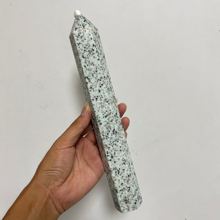 Unique,Natural Crystal Large Kiwi Jasper Point